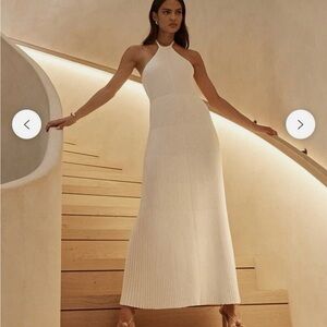 DISSH Ivory Halter Maxi Dress